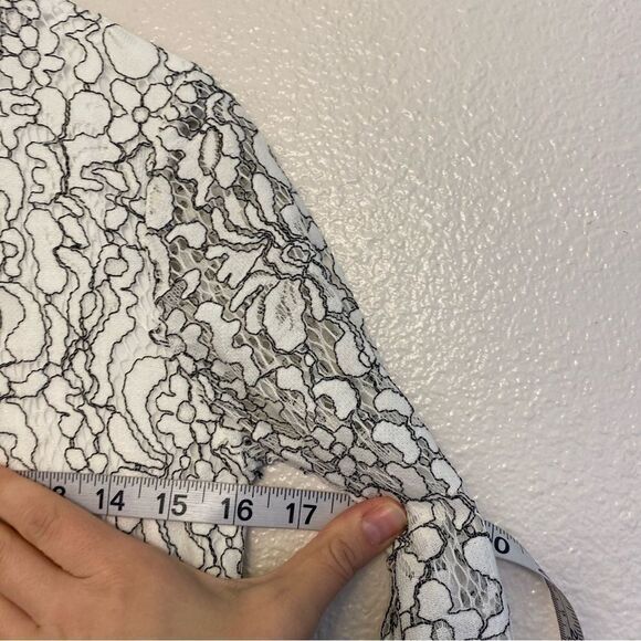 Art Class black and white lace long elastic cuff sleeve girl dress L 10/12 - Picture 6 of 9